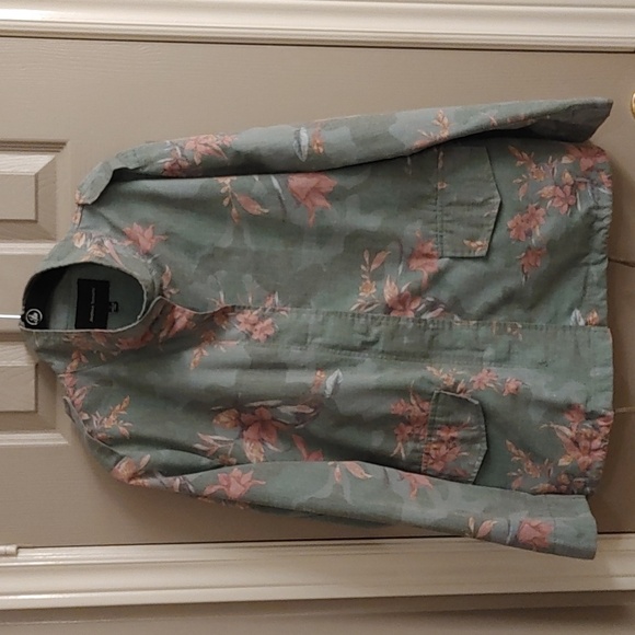 Women's Jealous Tomato Green Cammo Floral Utility Jacket Size Small - Picture 11 of 16